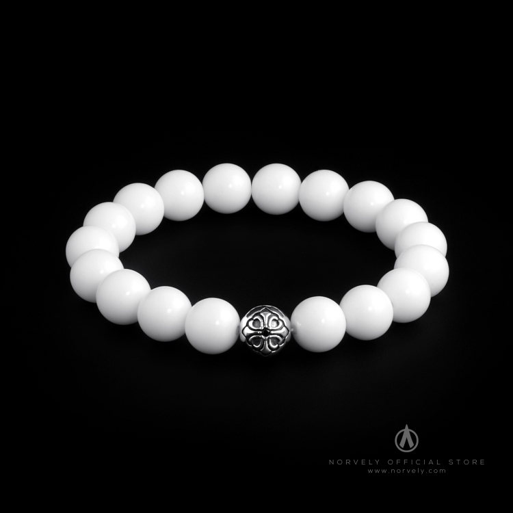 white ball bracelet