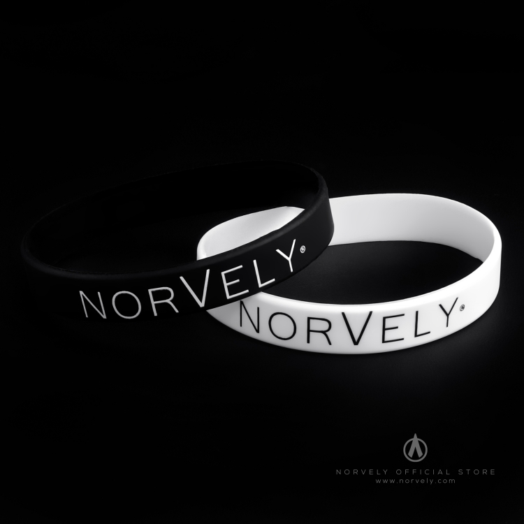 Norvely silicone bracelet - Black / White