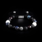 Silver Lily & CZ Diamonds / Mixed Stones – Labradorite, Garnet & Kyanite 10mm Basic Bracelet