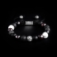 Silver Lily & CZ Diamonds / Mixed Stones – Hypersthene & Garnet 10mm Basic Bracelet