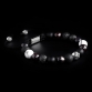 Silver Lily & CZ Diamonds / Mixed Stones – Hypersthene & Garnet 10mm Basic Bracelet