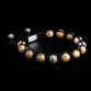 Sterling Silver Lily Balls & Picture Jasper Stones 10mm Link Bracelet