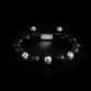 Sterling Silver Lily Balls & Matte Onyx 10mm Link Bracelet