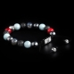 Silver Lily & CZ Diamonds / Mixed Stones – Coral, Aquamarine & Kyanite 10mm Basic Bracelet