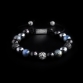 Silver Lily & CZ Diamonds / Mixed Stones – Hypersthene, Hematite & Kyanite 10mm Basic Bracelet